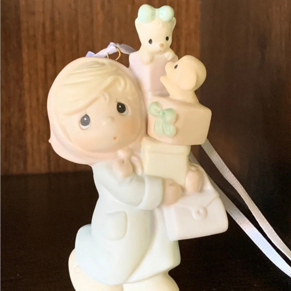 Vintage Precious Moments Bundles Of Joy Ornament